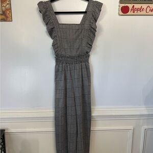 NWOT London Rose Open Back Wide Leg Open Cross back Jumpsuit S